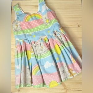 Liboosha Dress. Vintage Fabric. Good Vintage Condition.HTF SZ 2/3. Birthday